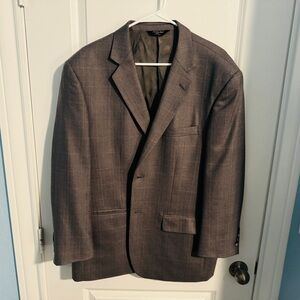 Joseph & Feiss Gold Men's Charcoal Gray Blazer 44 Short 100% Wool